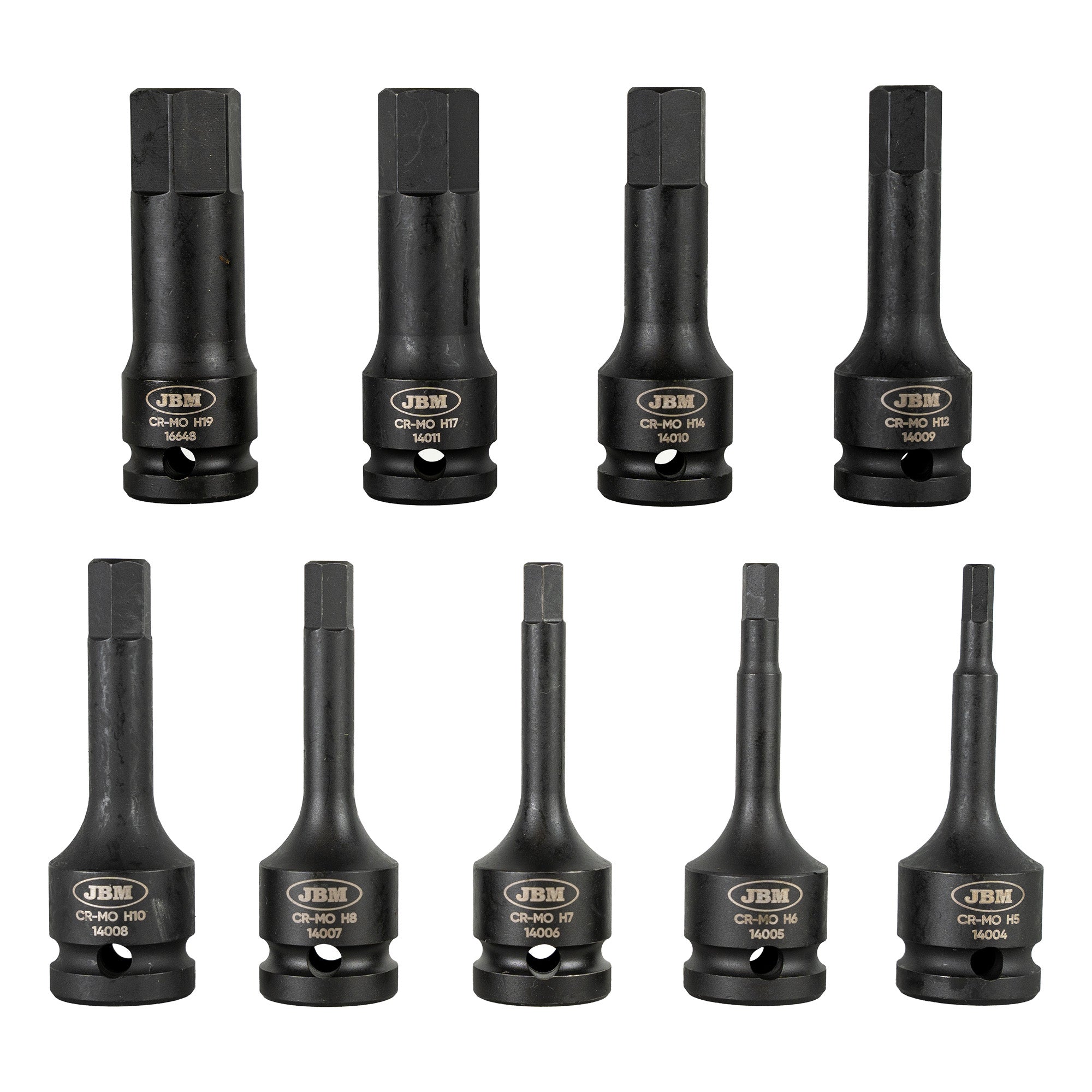 52339 SET DI 8 PUNTE LUNGHE PNEUMATICHE ESAGONALI DA 1/2”