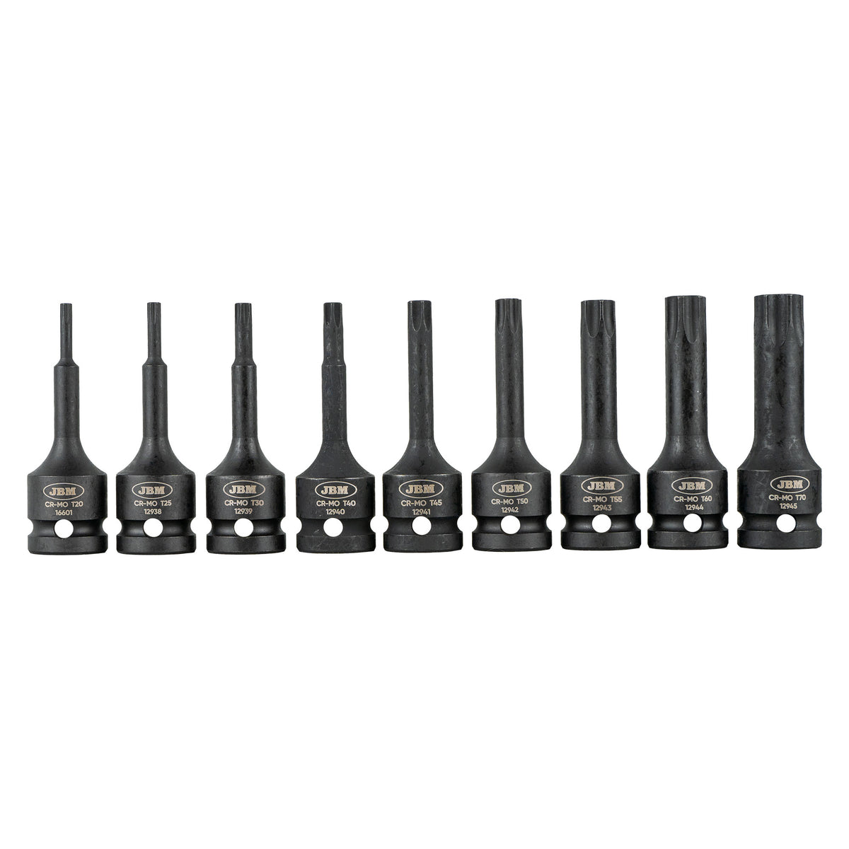 SET DI 9 PUNTE LUNGHE PNEUMATICHE DA 1/2? T60 TORX | 52340