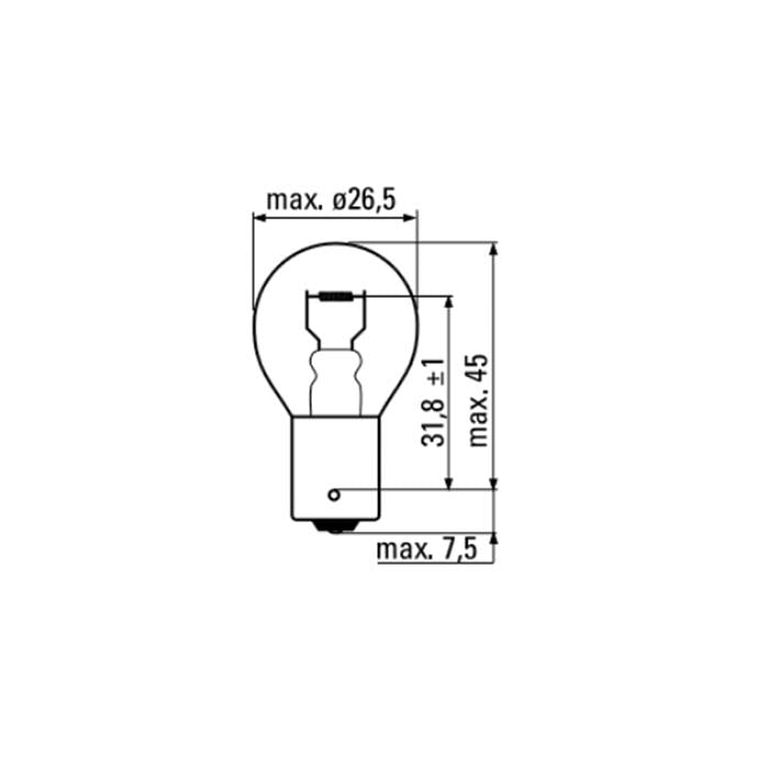 LAMPADA 12V 1 POLO 21W BA15S | 52366
