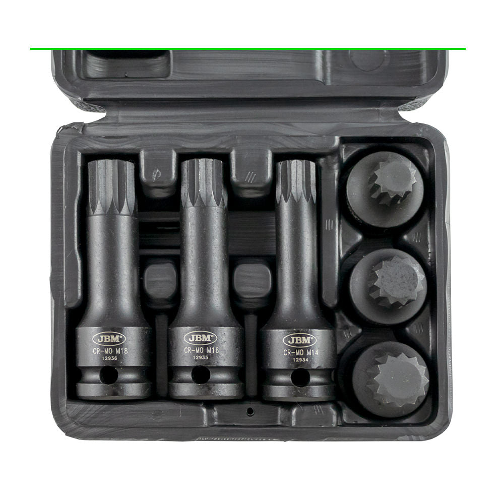 52546 SET DI 6 BUSSOLE E PUNTE XZN PNEUMATICHE 1/2”