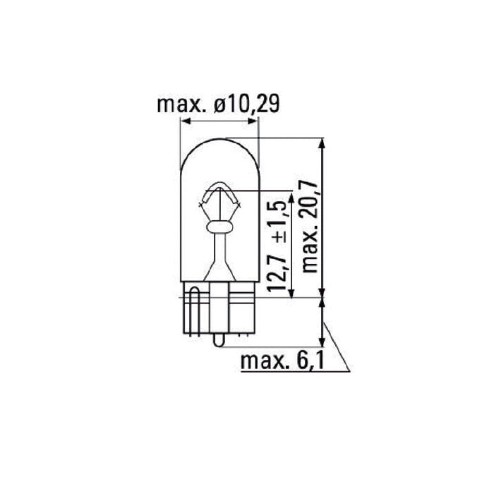 LAMPADE OBN 12V 5W T10 | 52861