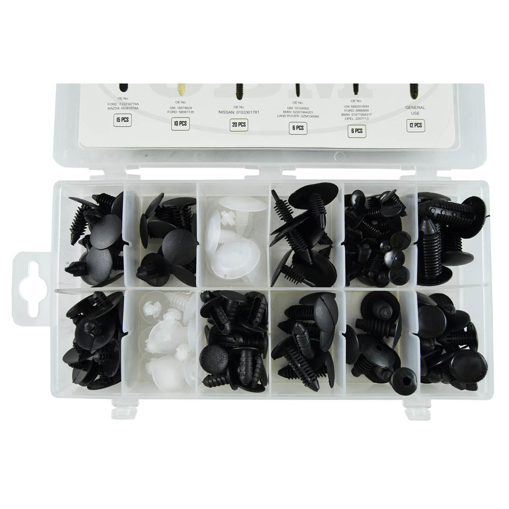 ASSORTIMENTO CLIP DI FISSAGGIO UNIVERSAL 128 PEZZI | 52888