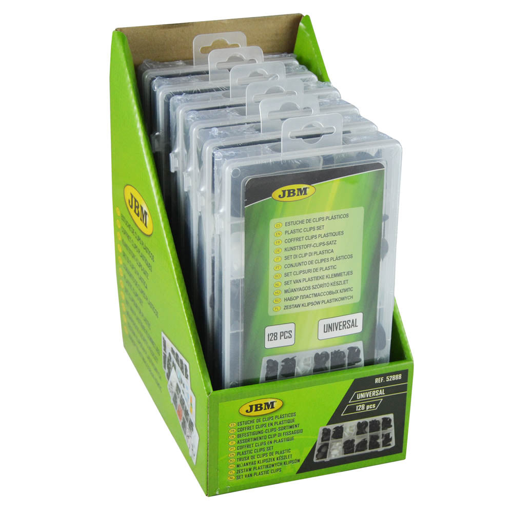 ASSORTIMENTO CLIP DI FISSAGGIO UNIVERSAL 128 PEZZI | 52888
