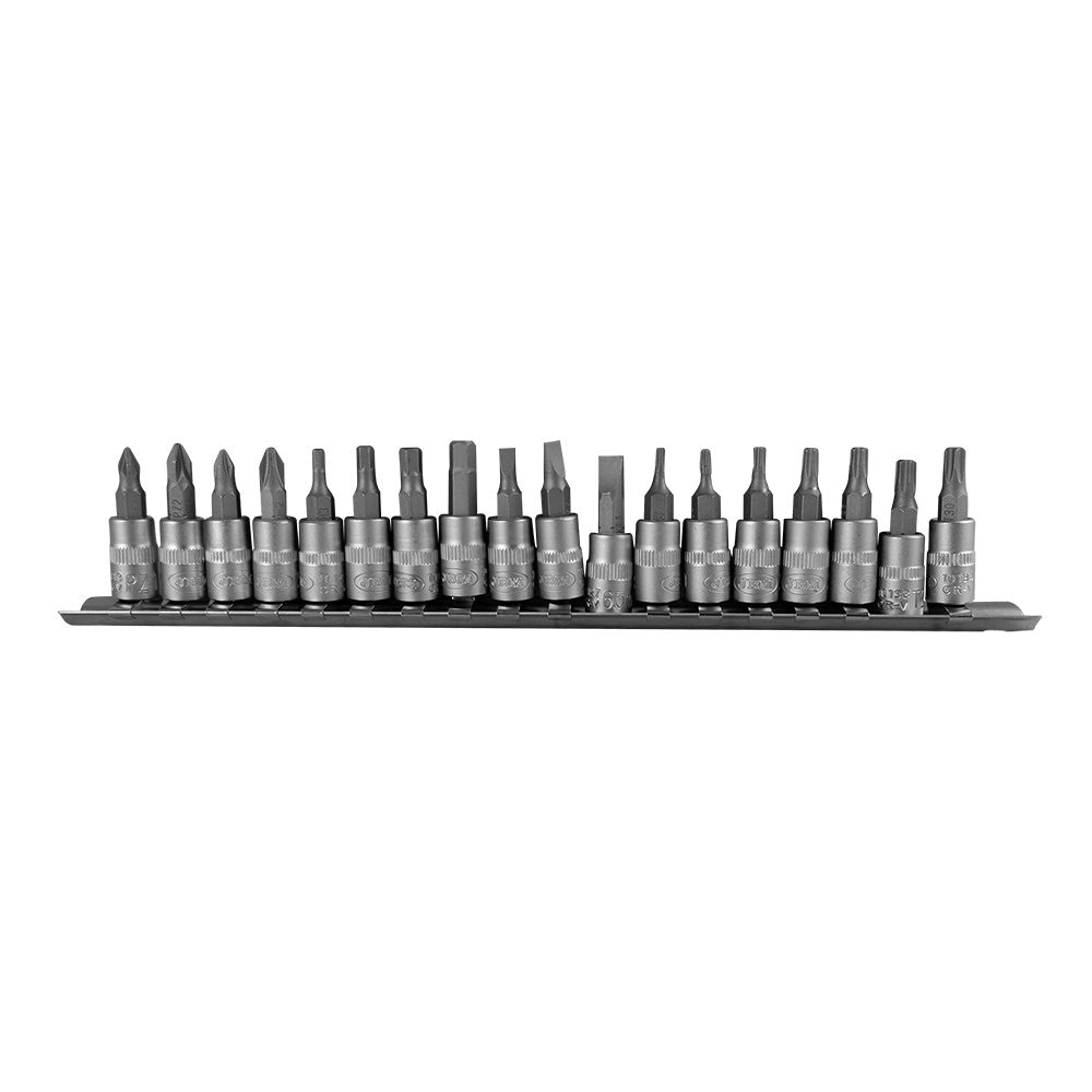 SET DI 18 INSERTI PHILLIPS, PIATTO, ALLEN E TORX CON BUSSOLE 1/4 | 52909
