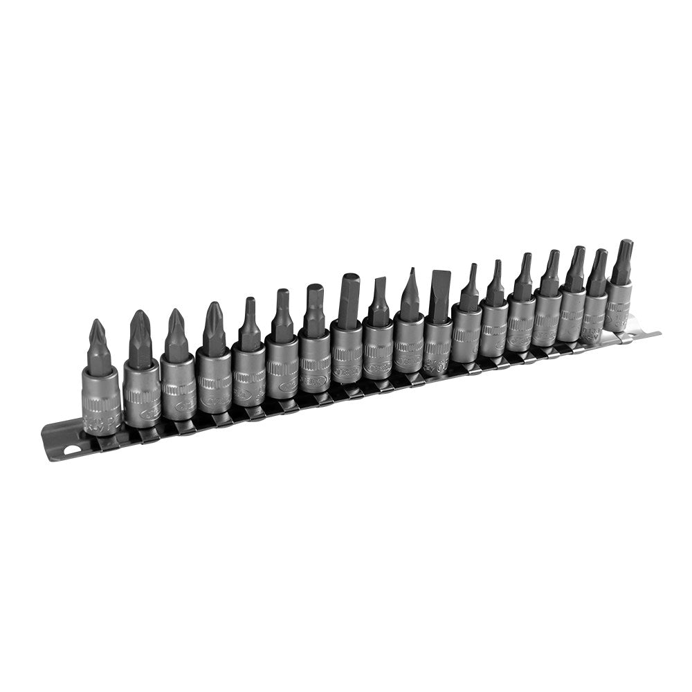 SET DI 18 INSERTI PHILLIPS, PIATTO, ALLEN E TORX CON BUSSOLE 1/4 | 52909