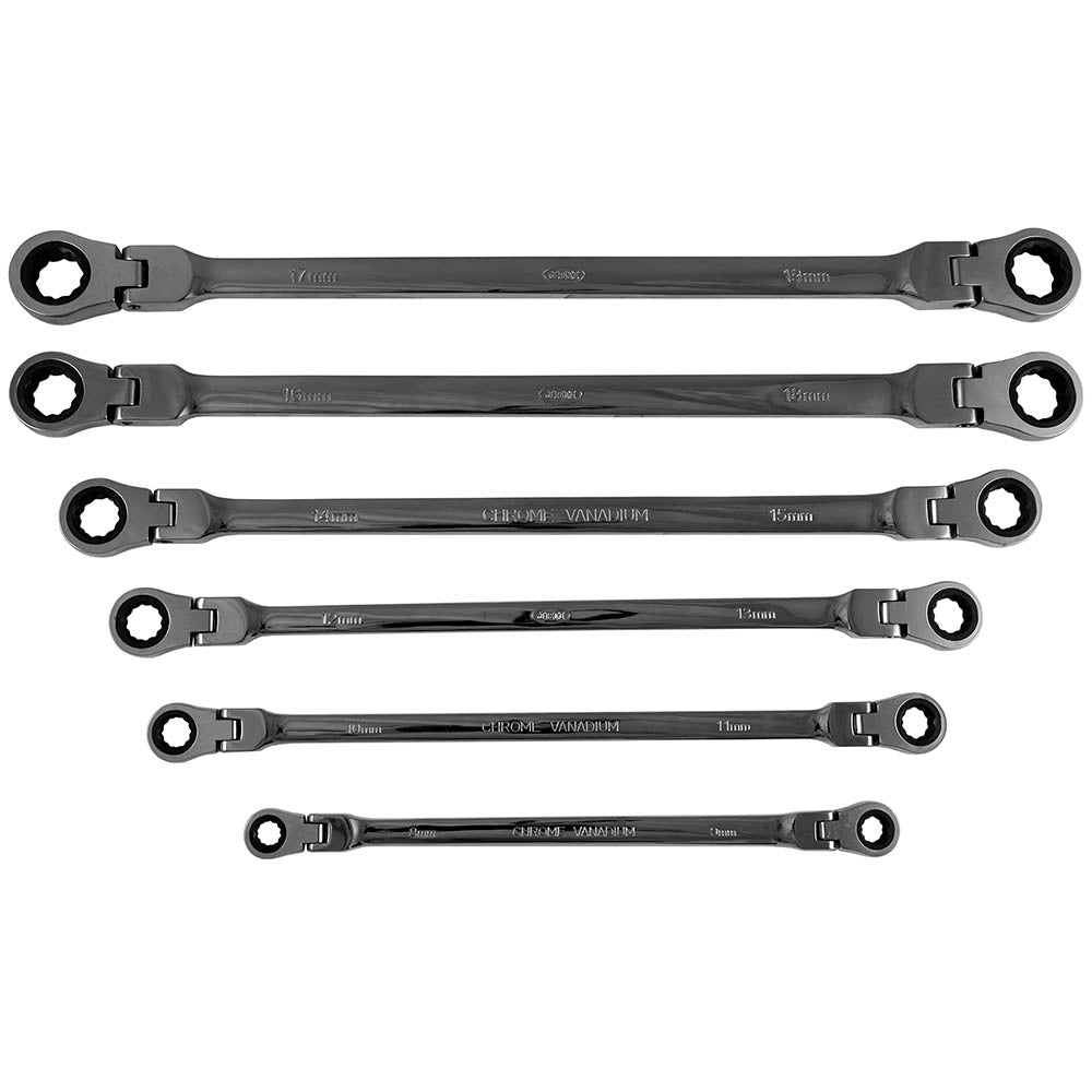SET DI 6 CHIAVI COMBINATE A CRICCHETTO SNODATE IN VALIGETTA | 53018