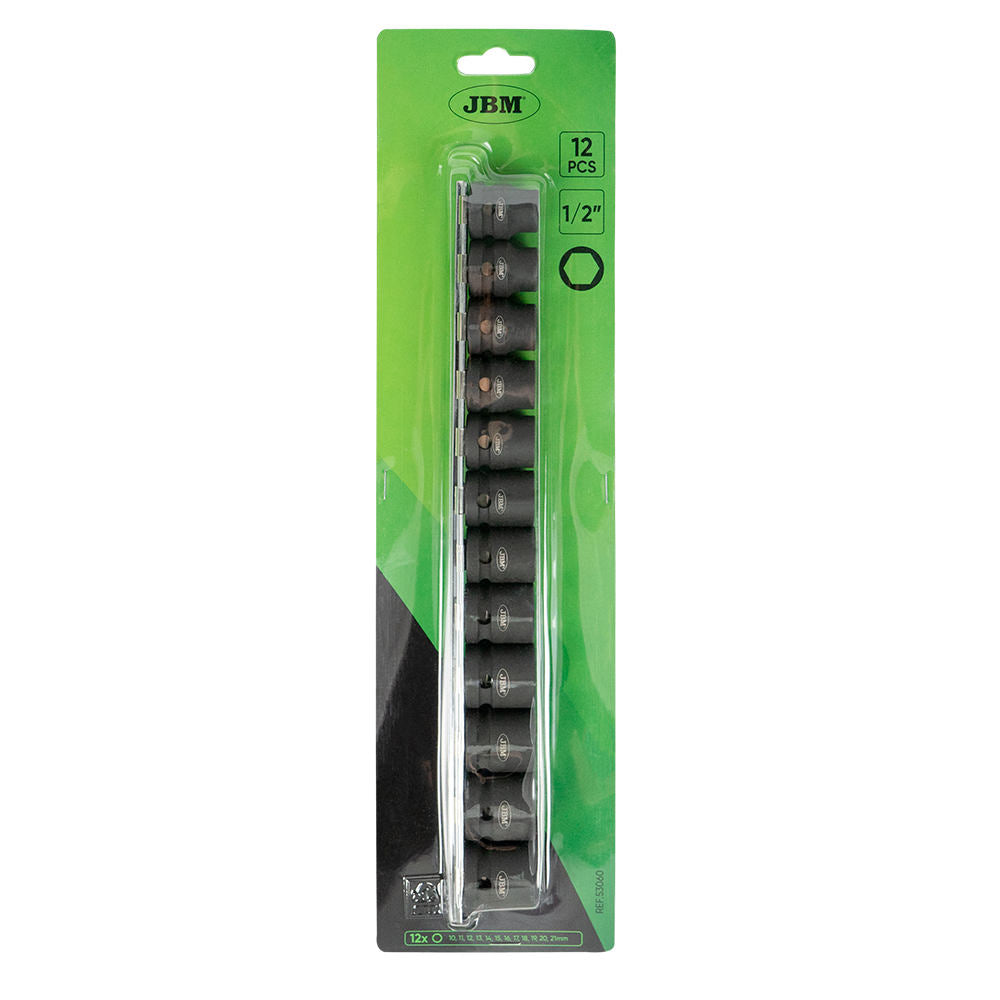 SET DI 12  BUSSOLE PNEUMATICHE DI 1/2" ESAGONALE  PROFILO BASSO | 53060