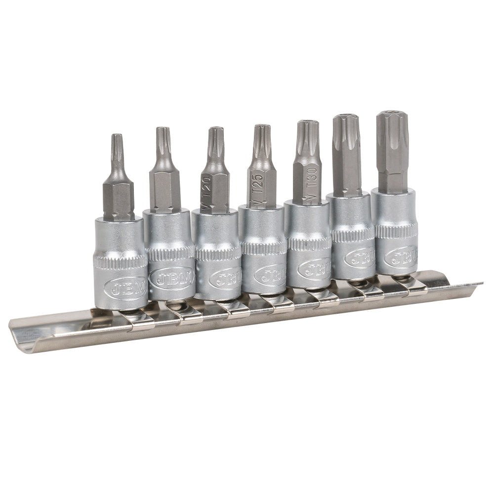 SET DI 7 INSERTI TORX INVIOLABILI CON BUSSOLE 1/4 | 53127