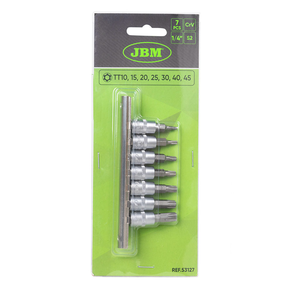 SET DI 7 INSERTI TORX INVIOLABILI CON BUSSOLE 1/4 | 53127