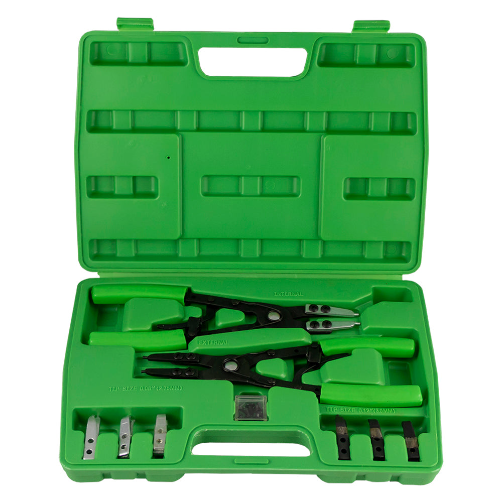 53389-SET DI PINZE SEEGER CON PUNTA INTERCAMBIABILE