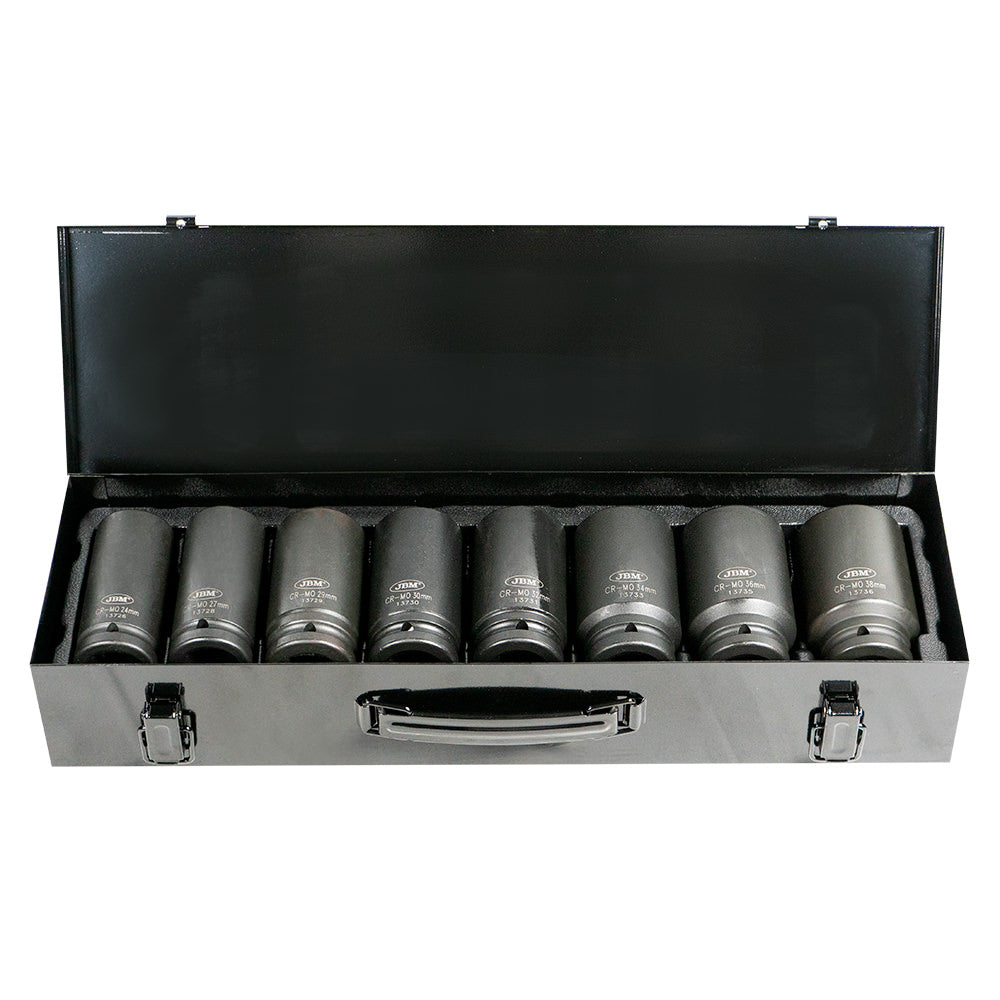 53470-SET DI 8 BUSSOLE ESAGONALI LUNGHE 3/4"