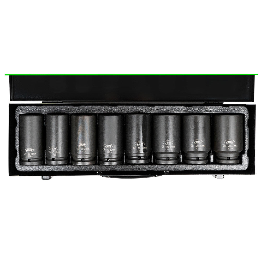 53470-SET DI 8 BUSSOLE ESAGONALI LUNGHE 3/4"
