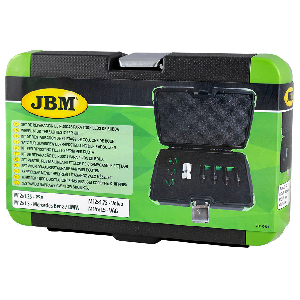 53652 SET DI RIPARAZIONE FILETTATURE PER BULLONI DELLE RUOTE