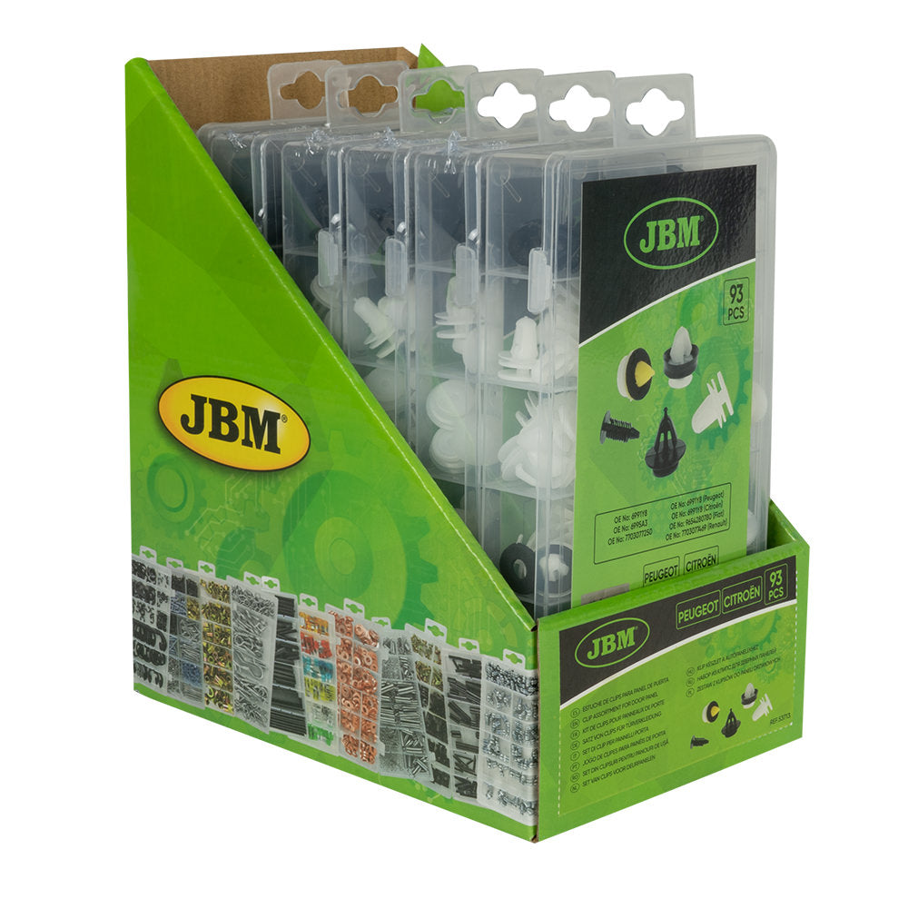 ASSORTIMENTO DI 93 PZ. CLIP PER PANNELLI PORTA PEUGEOT/CITRO?N | 53713