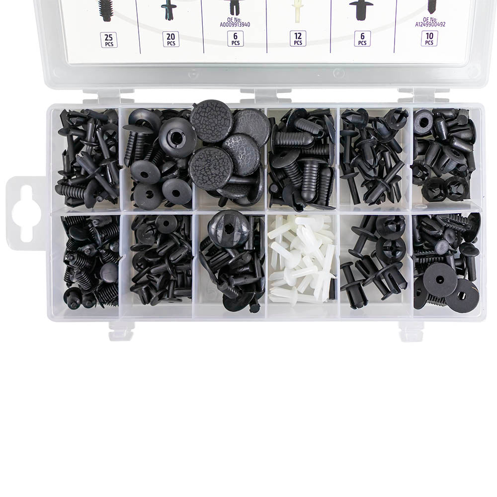 ASSORTIMENTO DI 96 PZ. CLIP PER PANNELLI PORTA/TAPPEZZATURA MERCEDES-BENZ | 53718