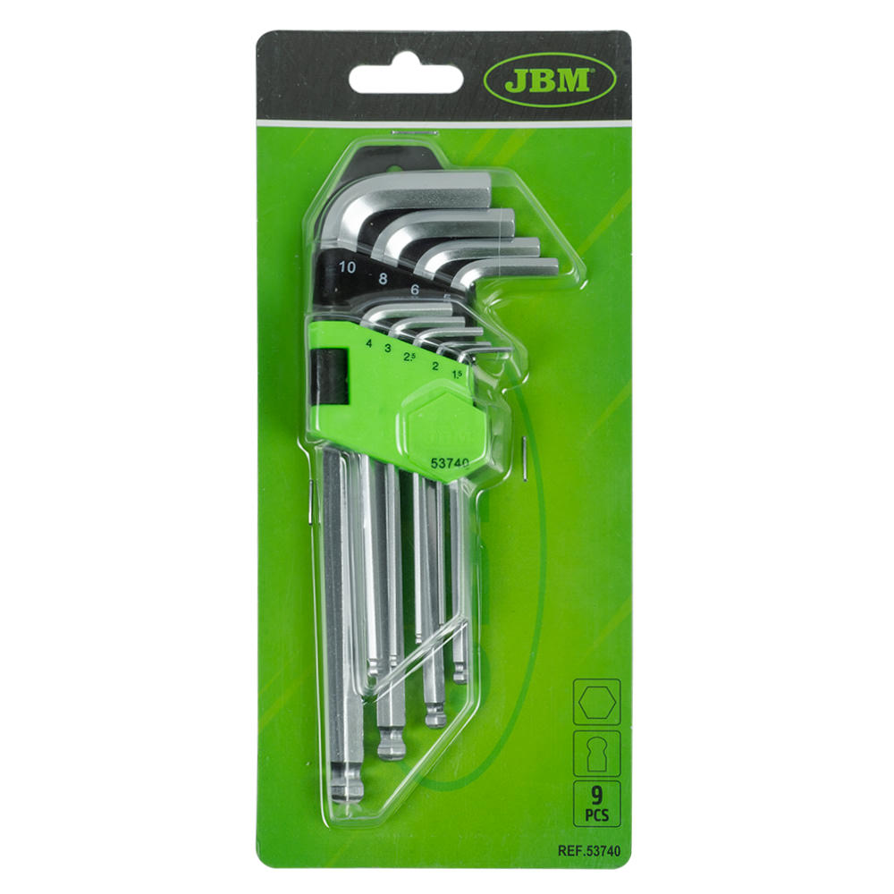 SET DI 9 CHIAVI ALLEN LUNGHE A PUNTA SFERICA | 53740