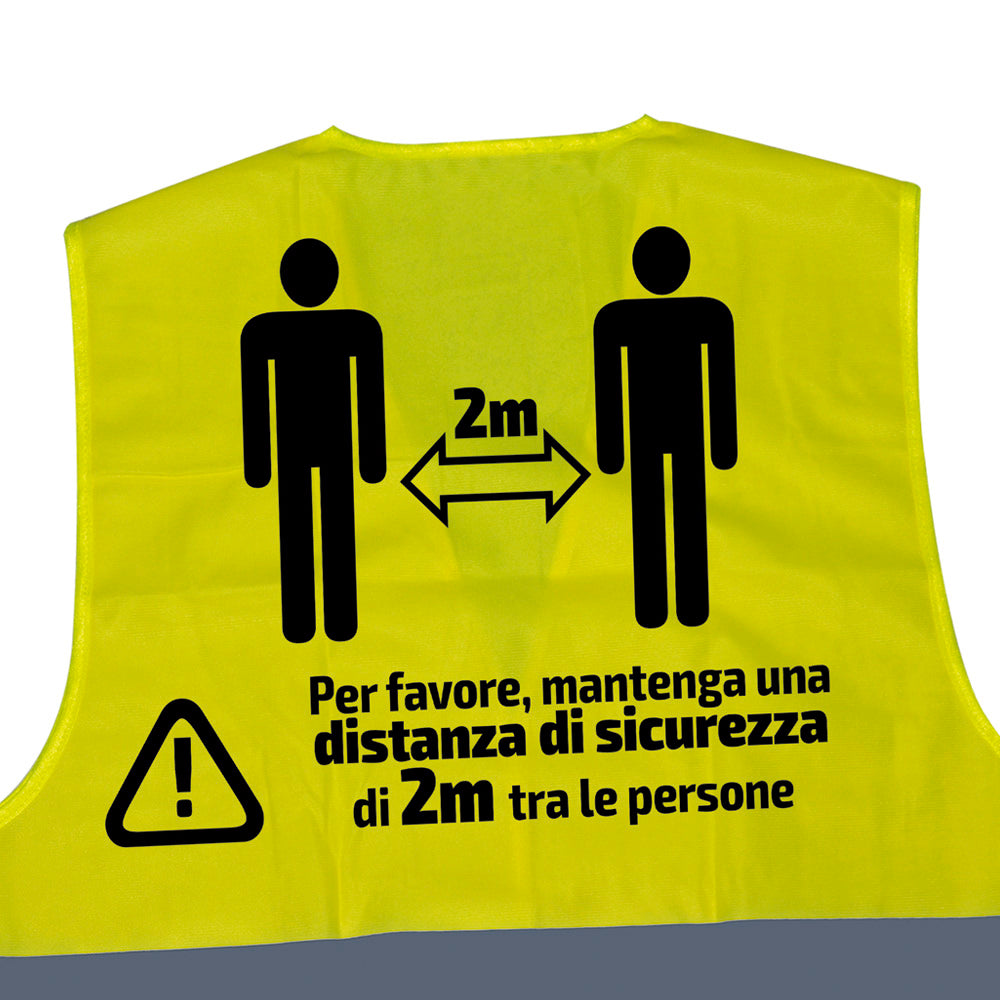 GIUBBOTTO RIFLETTENTE AD ALTA VISIBILIT? OMOLOGATO - GIALLO - 2 METRI | 53788IT