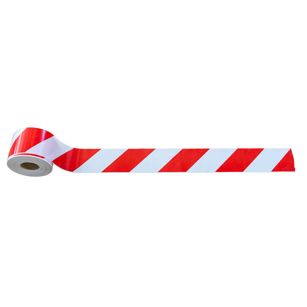 NASTRO SEGNALETICO BIANCO-ROSSO - 200M | 53811