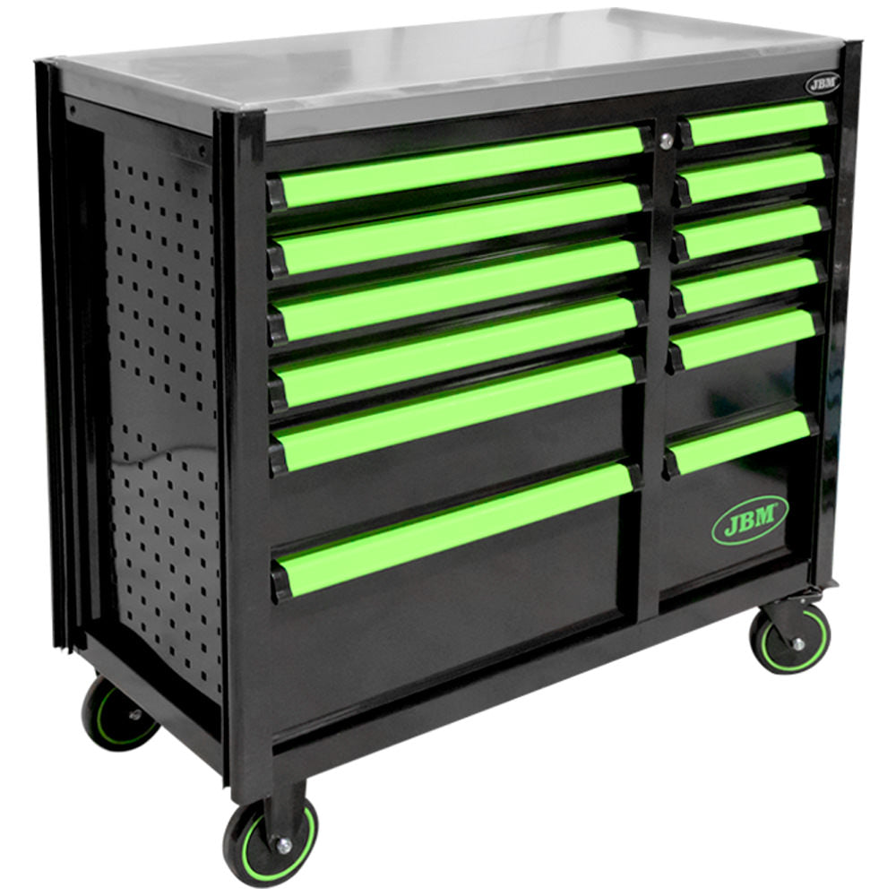 CARRELLO PORTA-UTENSILI CON 12 CASSETTI VUOTI - VERDE | 53868