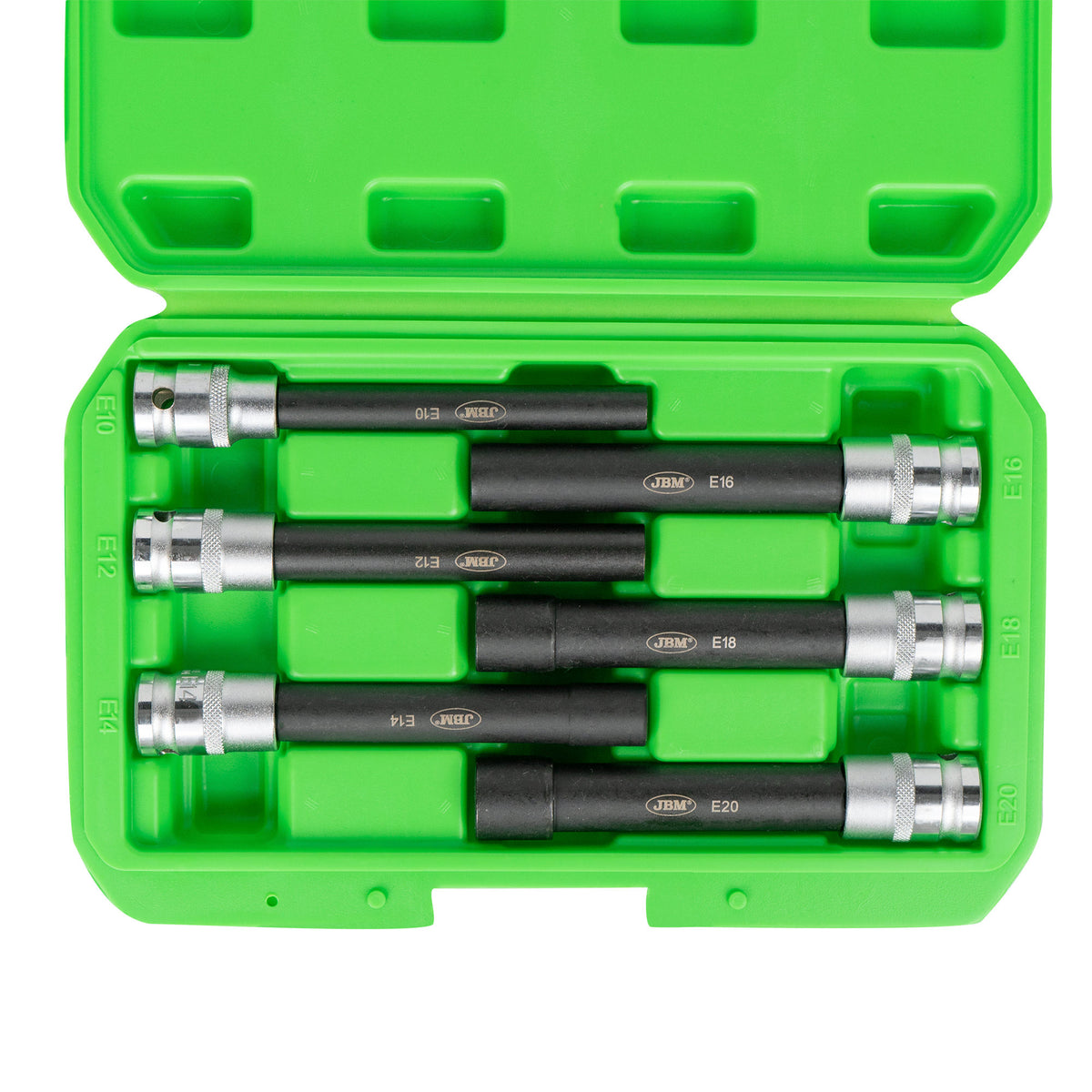 SET DI 6 BUSSOLE TORX TIPO E EXTRA LUNGHE 1/2" ? FINITURA ZINCATA | 53915