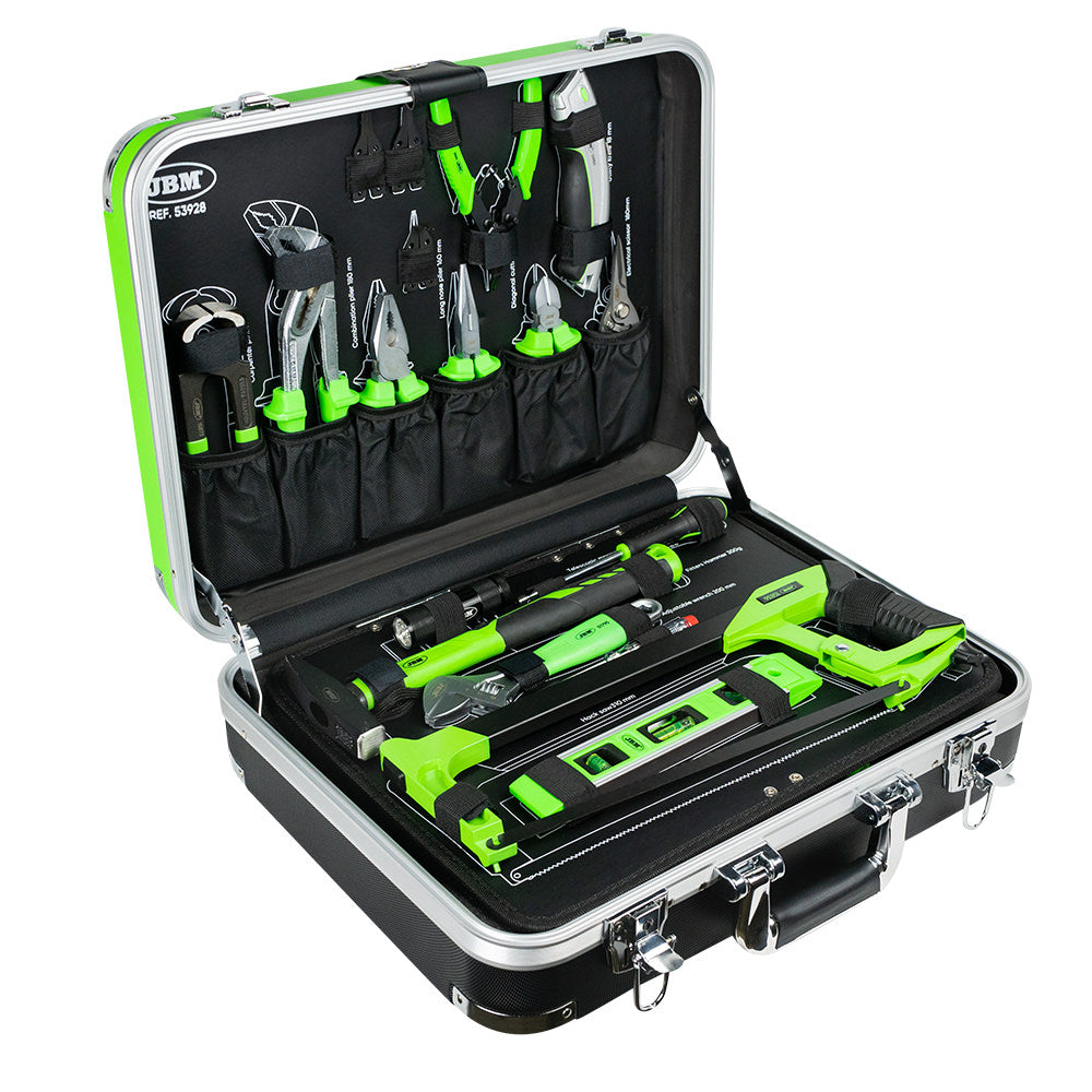 SET DI UTENSILI DA 135 PEZZI IN ALLUMINIO CON BUSSOLE DA 1/4" E 1/2" ? FINITURA ZINCATA | 53928