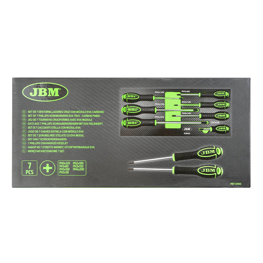 53943 SET DI 7 CACCIAVITI STELLA - FIBRA DI CARBONIO