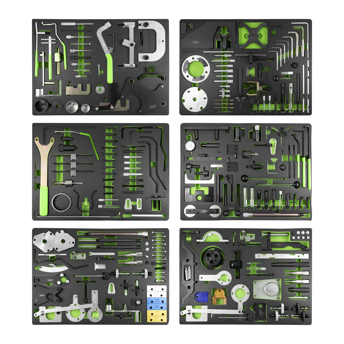 CARRELLO VERDE 7 CASSETTI SPECIALE KIT DI MESSA IN FASE  | 53951