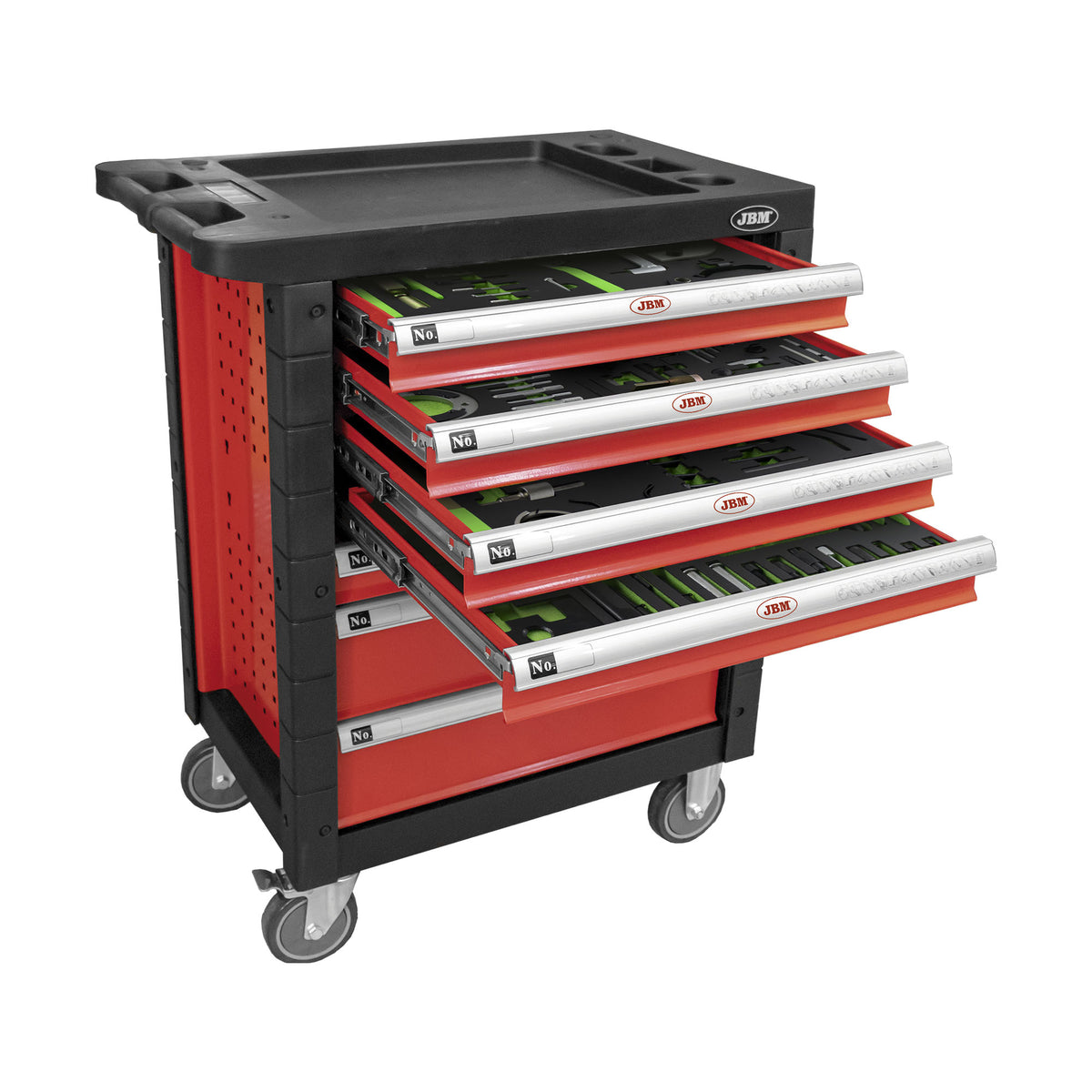 CARRELLO ROSSO 7 CASSETTI SPECIALE KIT DI MESSA IN FASE  | 53952