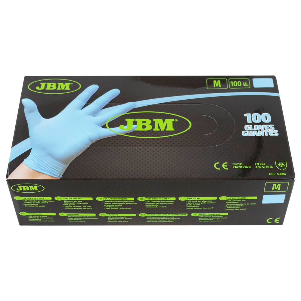 SCATOLA DA 100 PZ GUANTI NITRILE TAGLIA M  | 53984