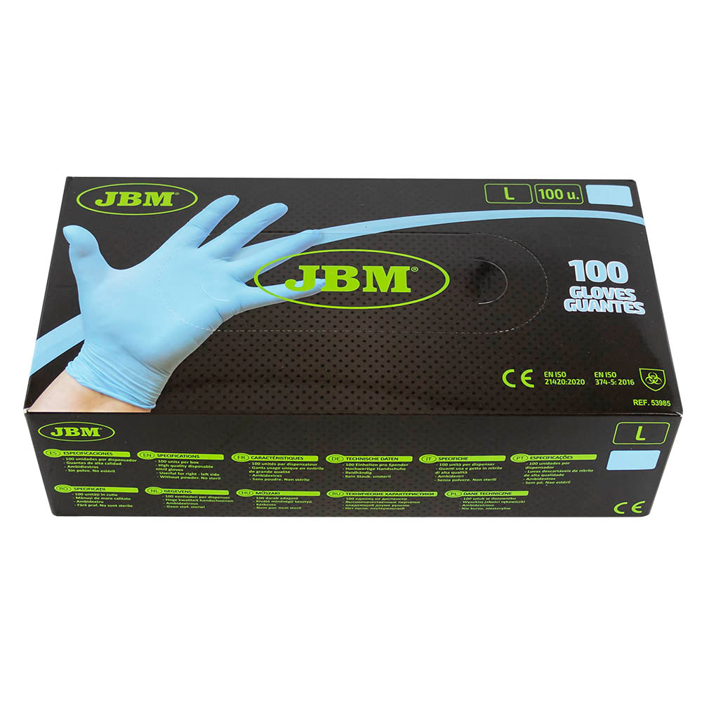 SCATOLA DA 100 PZ GUANTI NITRILE TAGLIA L  | 53985