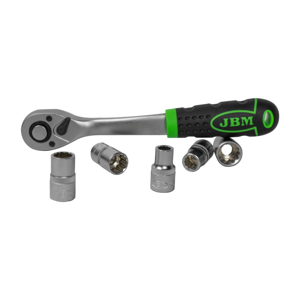 CRICCHETTO 1/2" CON TESTA A 72 DENTI 255MM E BUSSOLE A 12 PUNTI | 54029