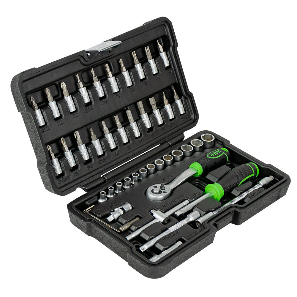 SET DI UTENSILI DA 46 PEZZI CON BUSSOLE ESAGONALI DA 1/4 | 54109