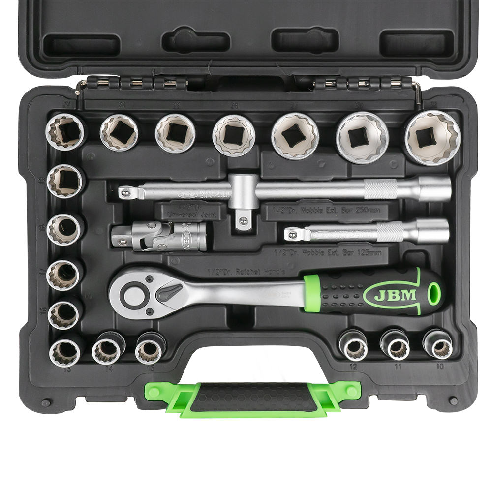 SET DI UTENSILI DA 22 PEZZI CON BUSSOLE A 12 PUNTE DA 1/2" ? FINITURA ZINCATA | 54116
