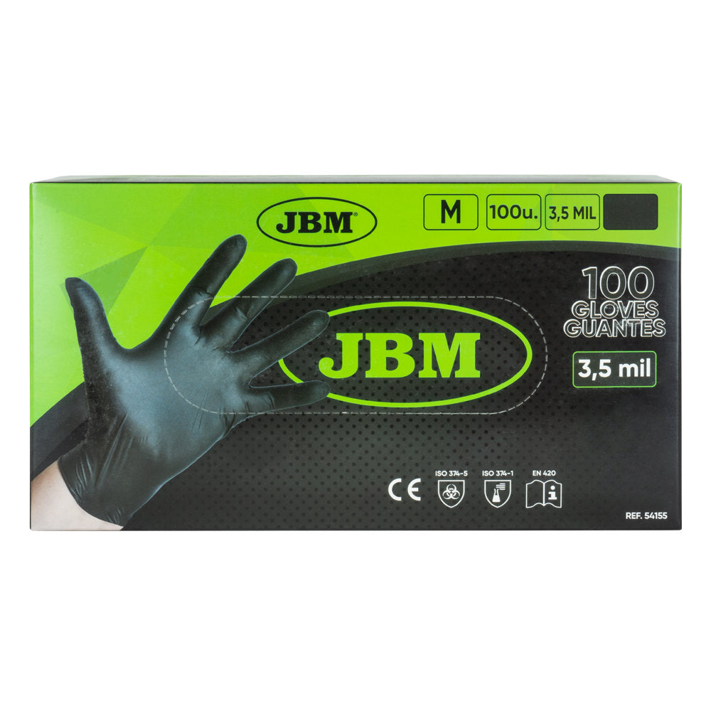 SCATOLA DA 100 PZ GUANTI NITRILE T:M 3.5MIL | 54155