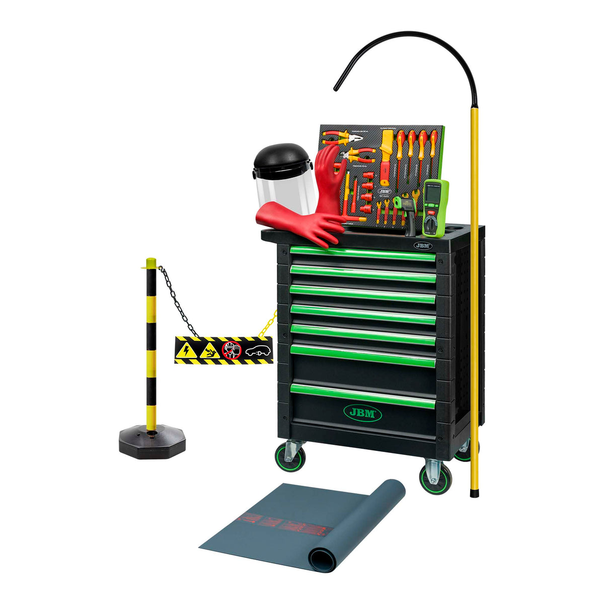 CARRELLO PORTAUTENSILI 7 CASSETTI VERDE - VDE SPECIALE | 54236