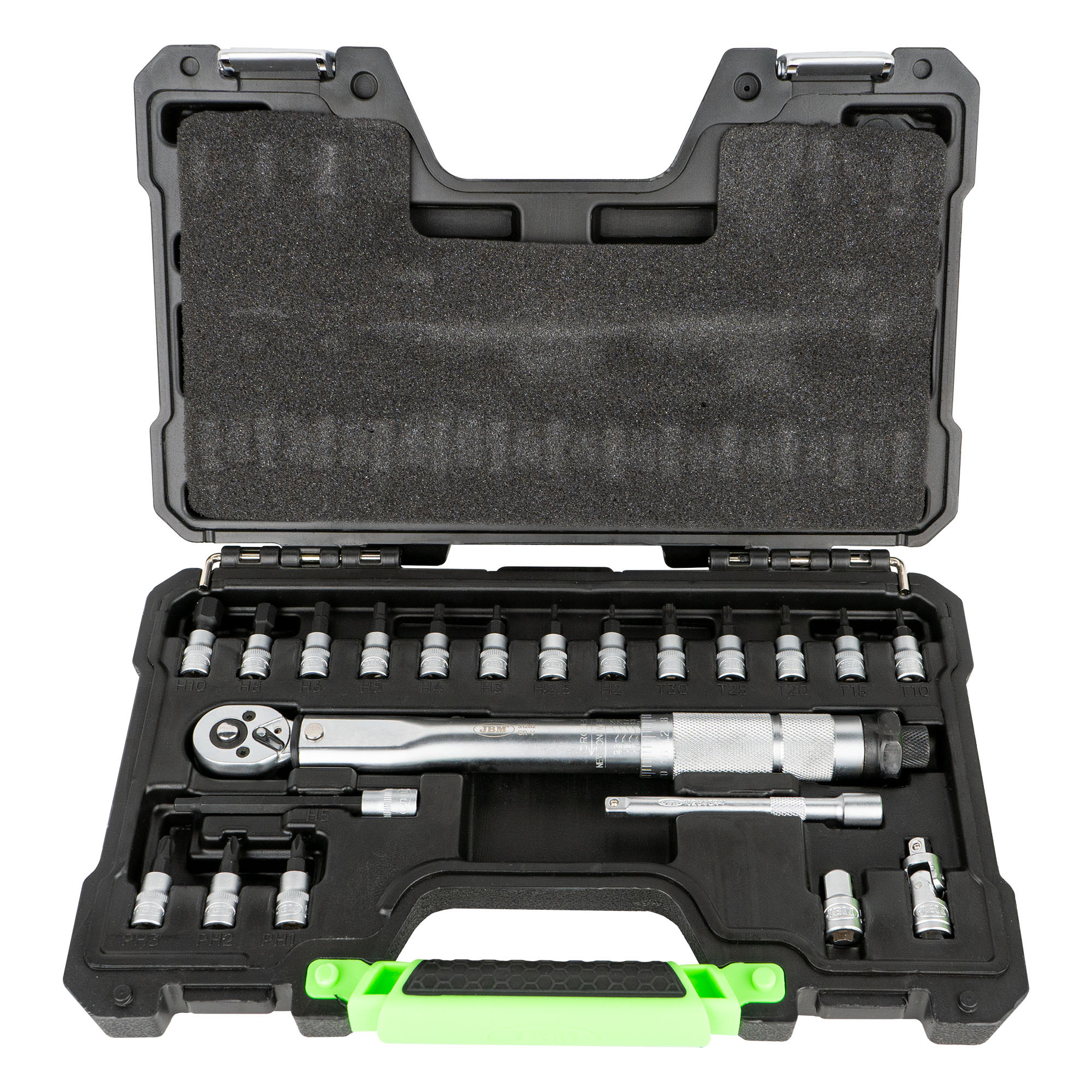 54269-SET DA 21 PEZZI CON CHIAVE DINAMOMETRICA 1/4"