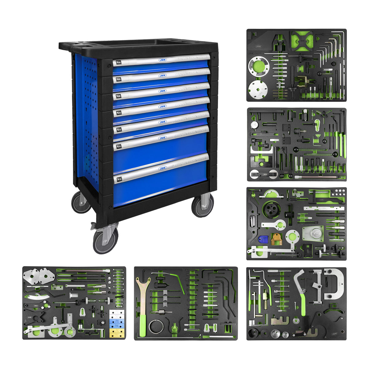 CARRELLO BLU 7 CASSETTI SPECIALE KIT DI MESSA IN FASE | 54501