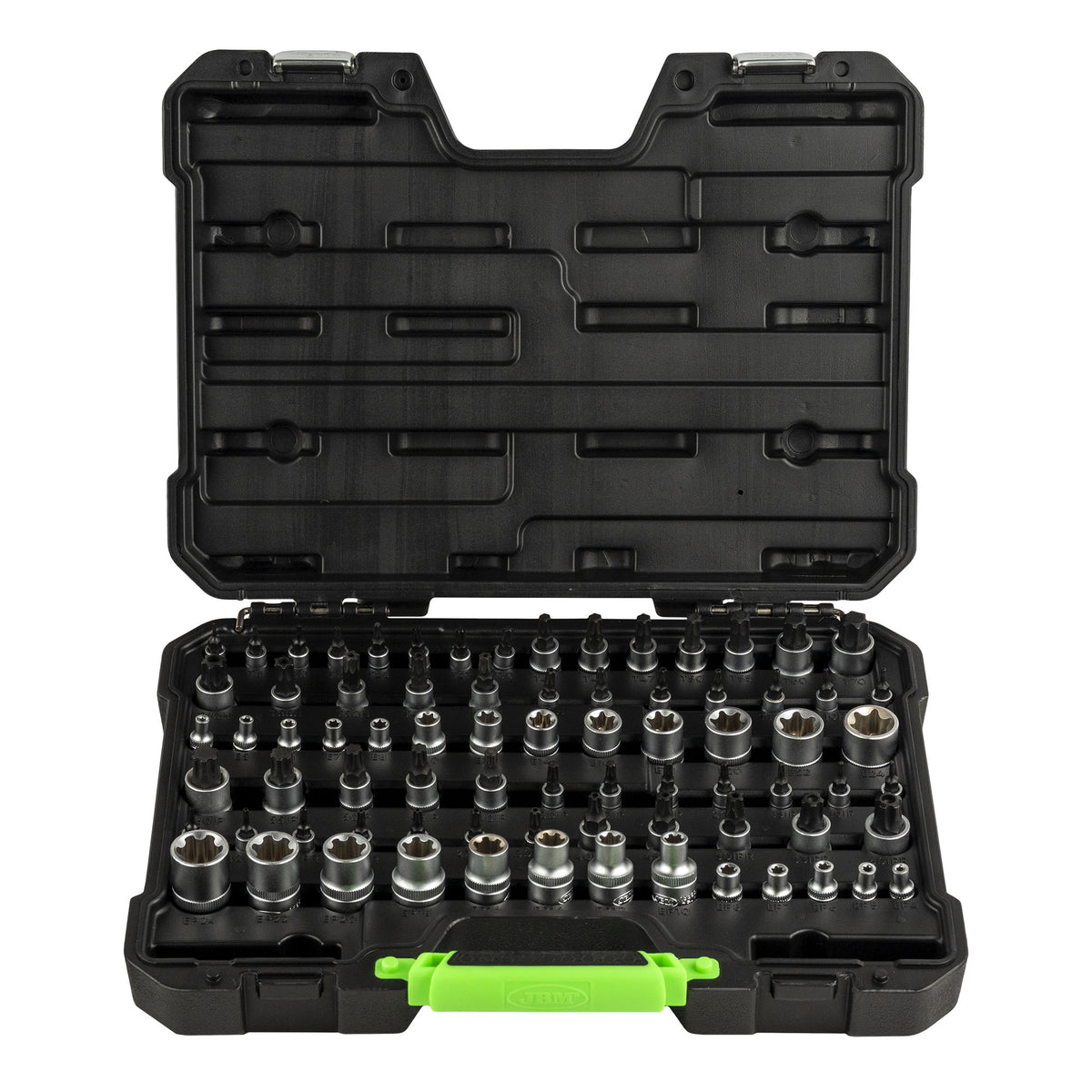 VALIGETTA DI 77 PEZZI CON BUSSOLE E INSERTI TORX/TORX PLUS | 54539