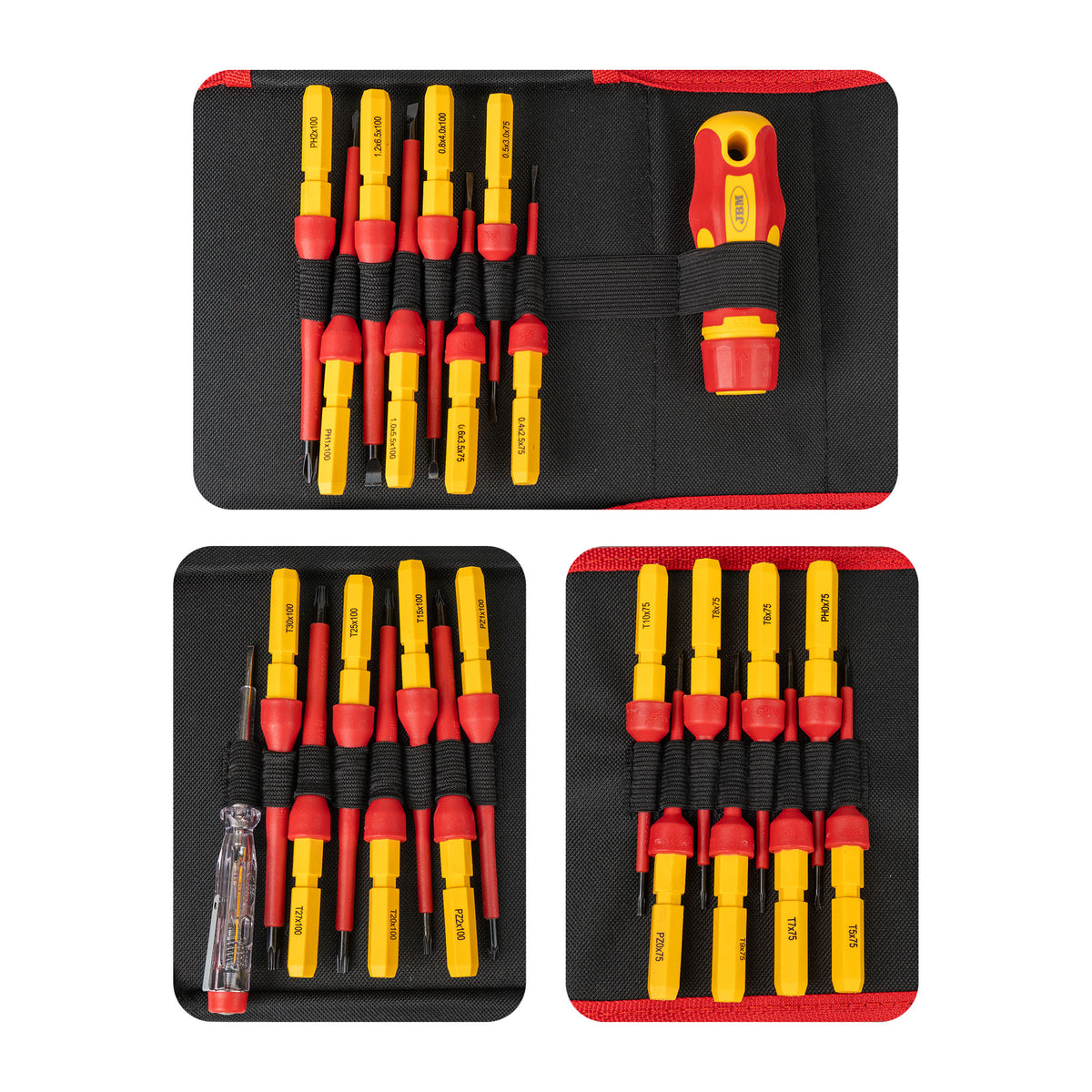 SET DI CACCIAVITI INTERCAMBIABILI ISOLATI DA 25 PEZZI | 54562