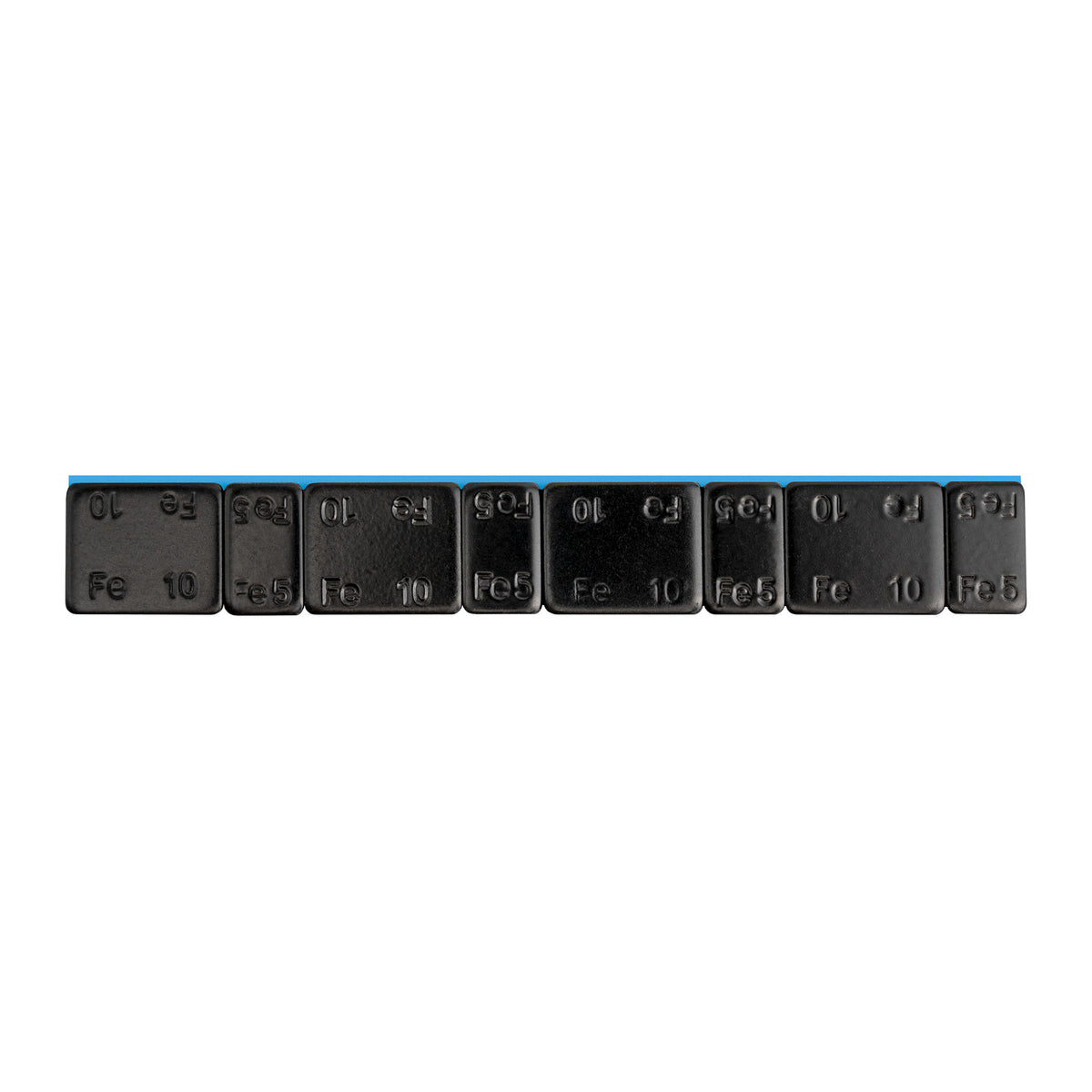 SCATOLA DA 100 CONTRAPPESI ADESIVI IN FERRO - 60 G (4X10 G + 4X5 G) - NERO | 54788