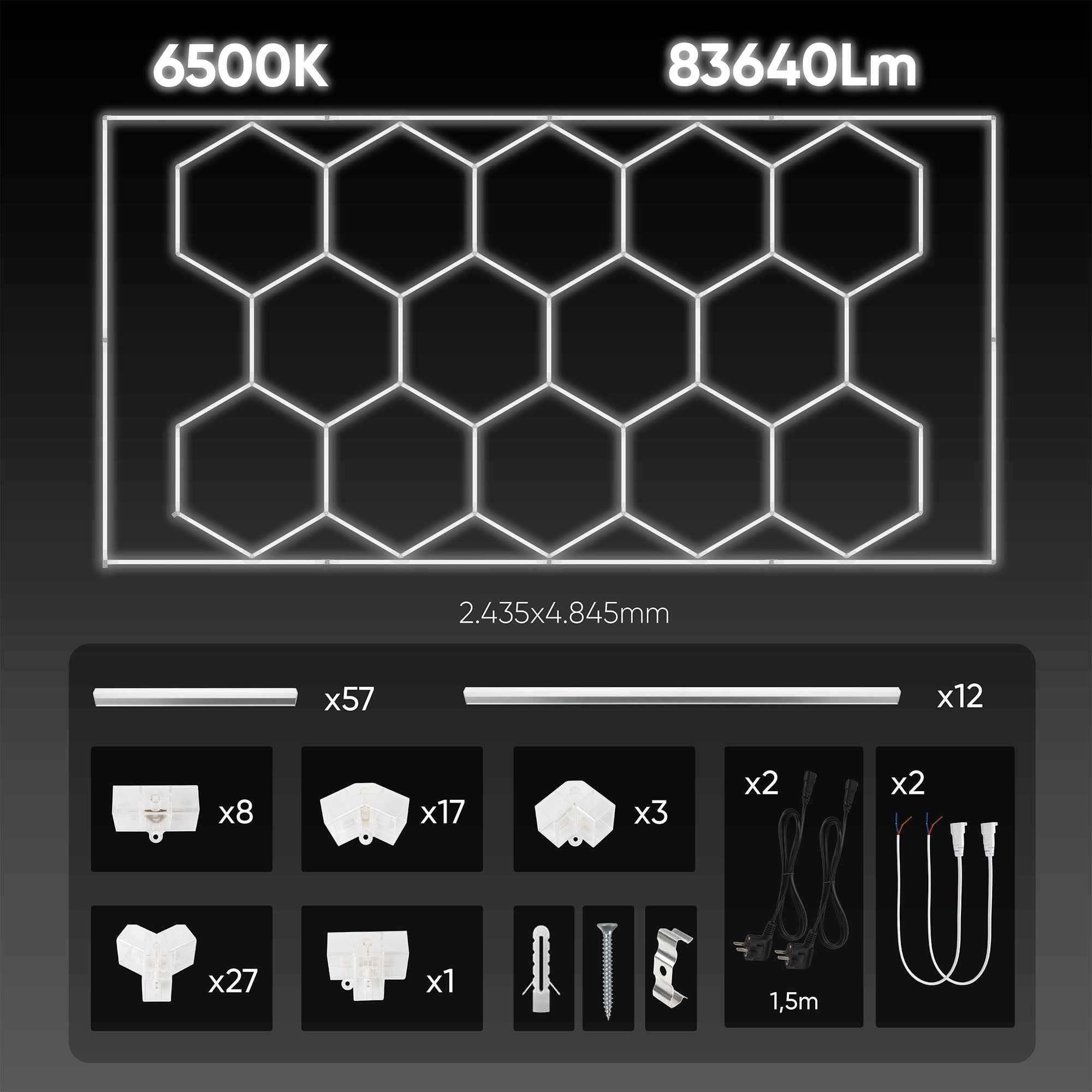 SET DI PLAFONIERE ESAGONALI A LED | 54805