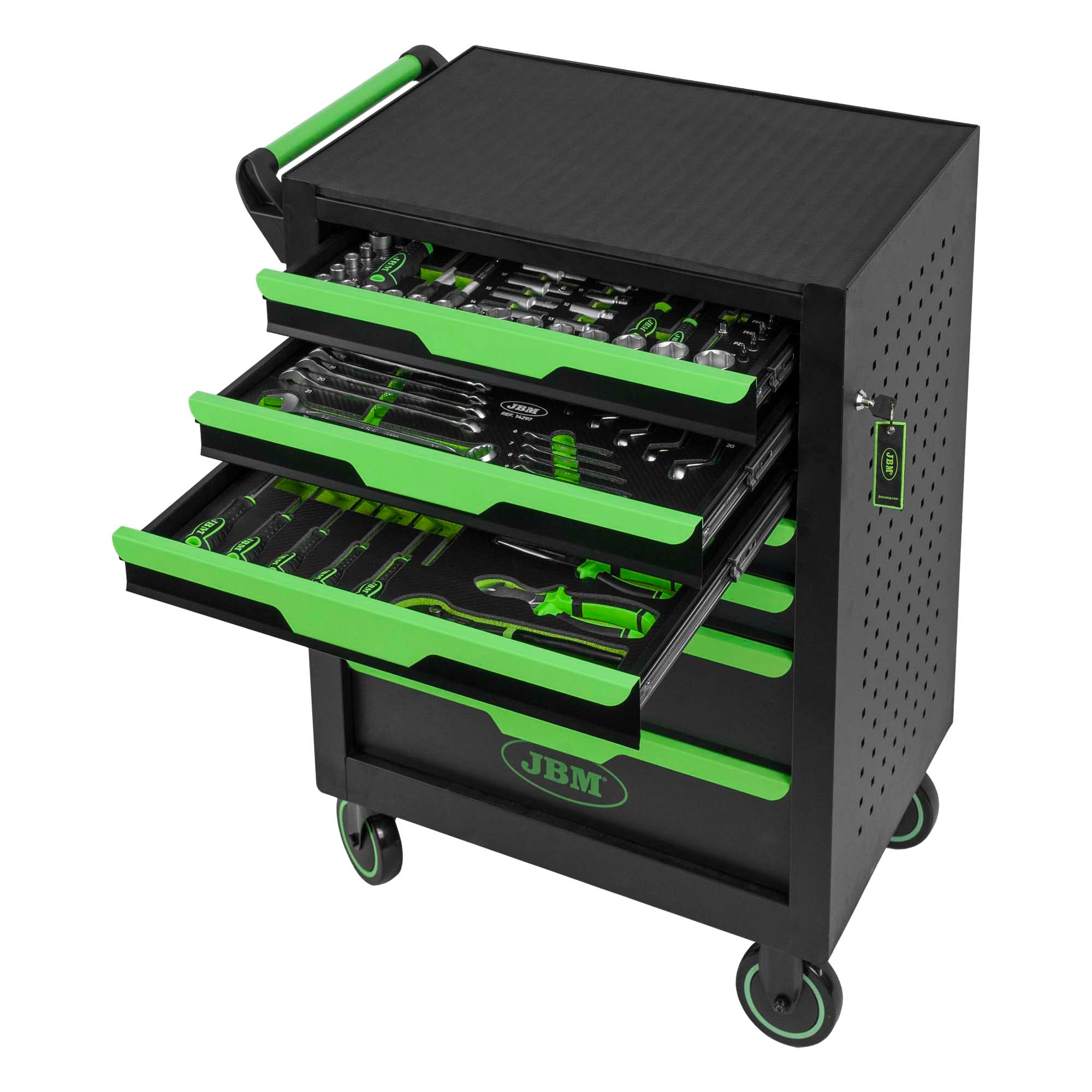 CARRELLO PORTAUTENSILI A 7 CASSETTI VERDE - 154 PEZZI | 54834 [BLACK WEEK]