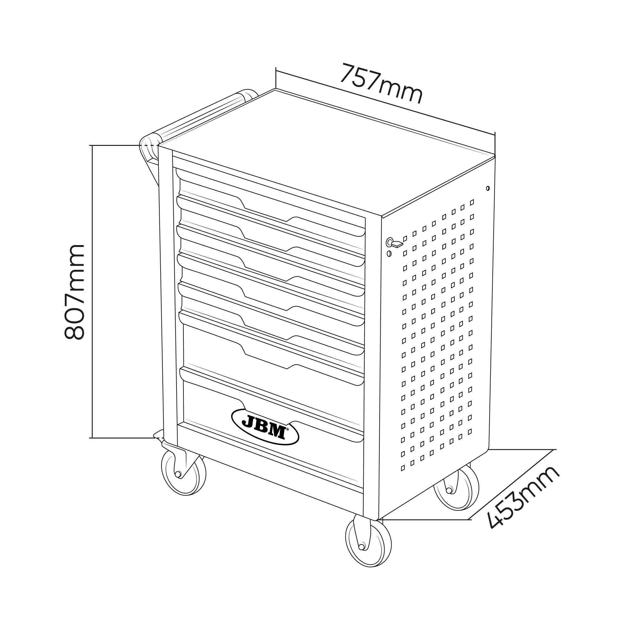 CARRELLO A 7 CASSETTI VERDE + SNODI GRATIS | 54834 [BLACK WEEK]