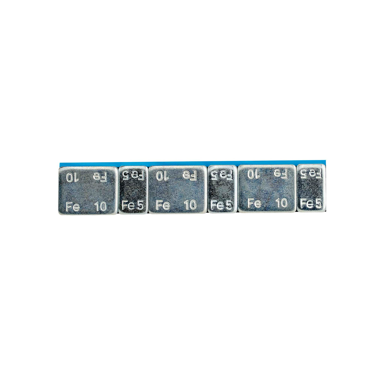 SCATOLA DI 100 PESI DI FERRO AUTOADESIVI IN PASTIGLIE - 45GR. (3X5G + 3X10G) | 54885