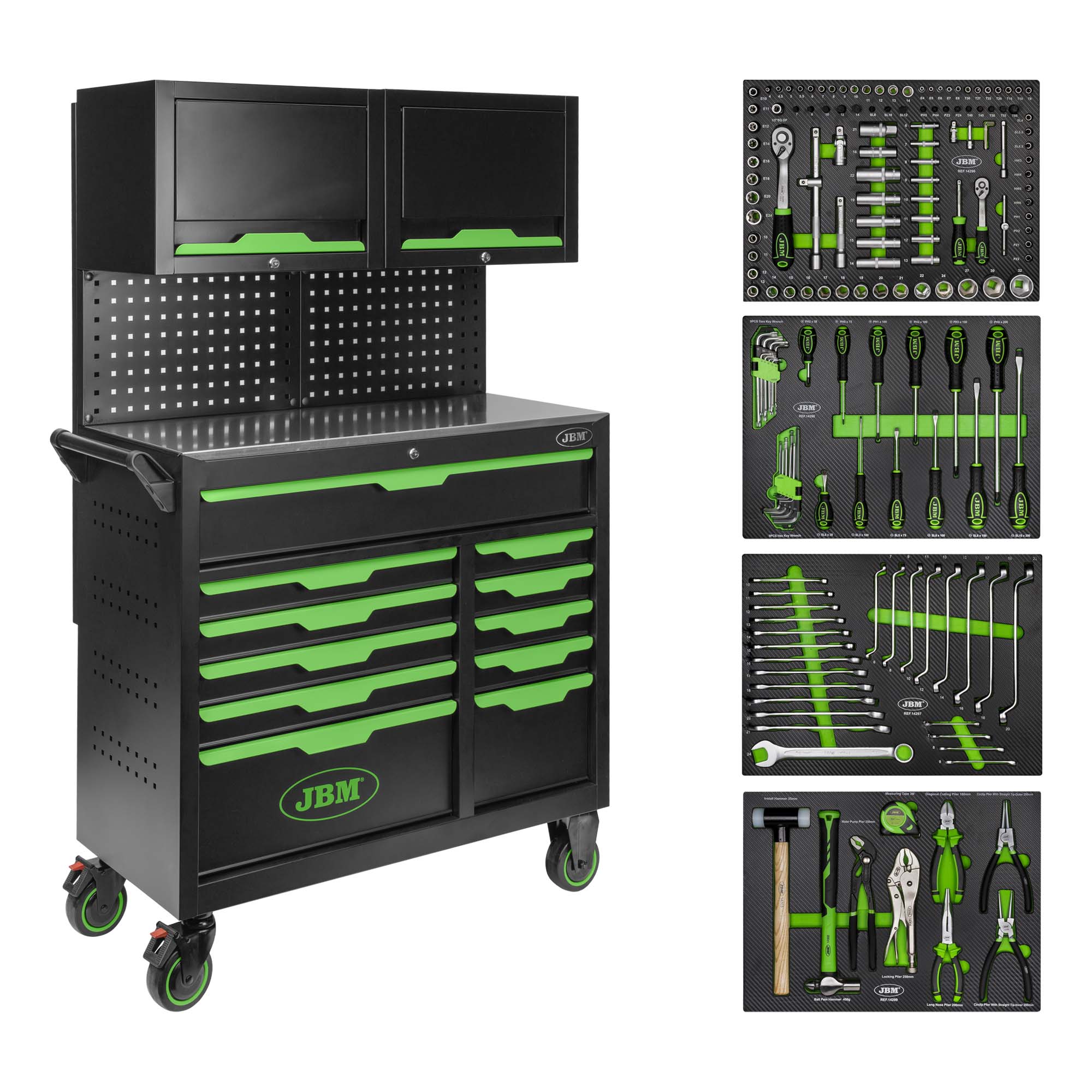 CARRELLO CON 11 CASSETTI CON PANNELLI E ARMADI - CON UTENSILI | 55118