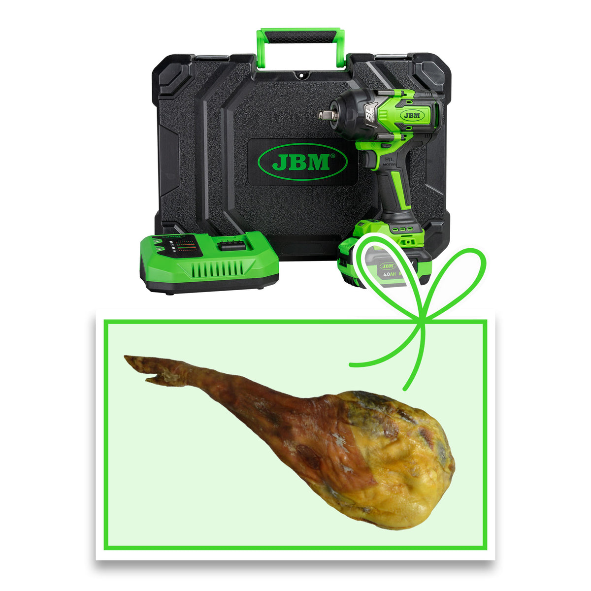 AVVITATORE A IMPULSI BRUSHLESS A BATTERIA 1/2"" 1000NM CON VALIGETTA + PROSCIUTTO | 60051C-P