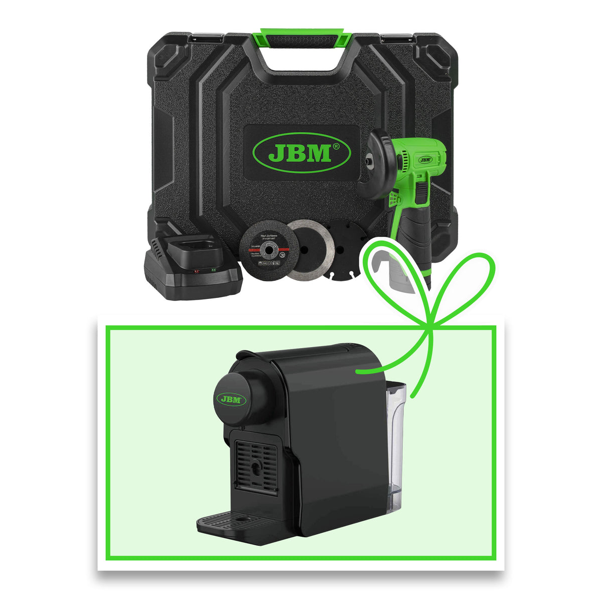 UTENSILE DA TAGLIO A BATTERIA 12V CON VALIGETTA + MACCHINA DA CAFF? | 60061C-E