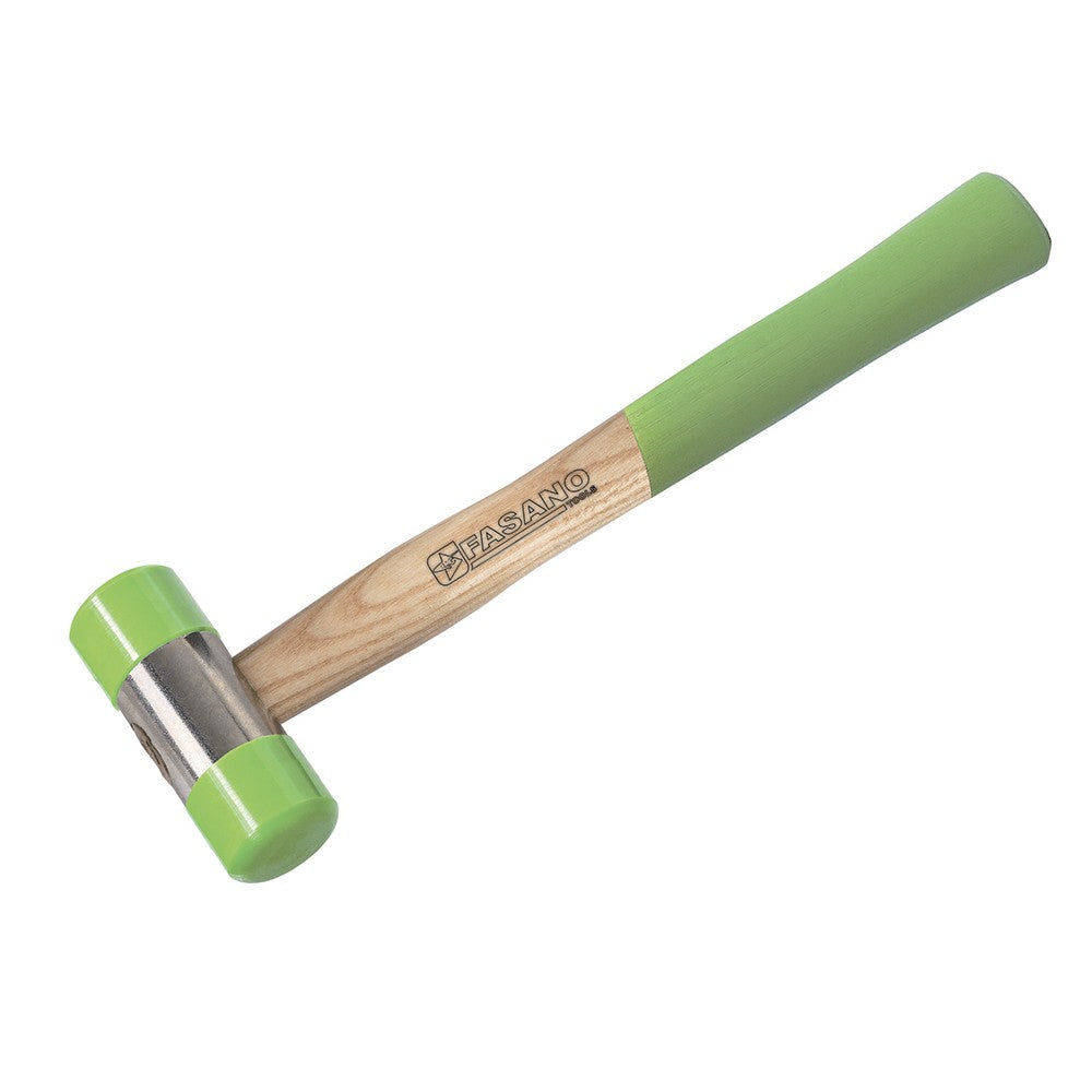 FG 136/L28 MAZZUOLA CON BATTENTI INTERCAMBIABILI IN PLASTICA - MANICO IN LEGNO