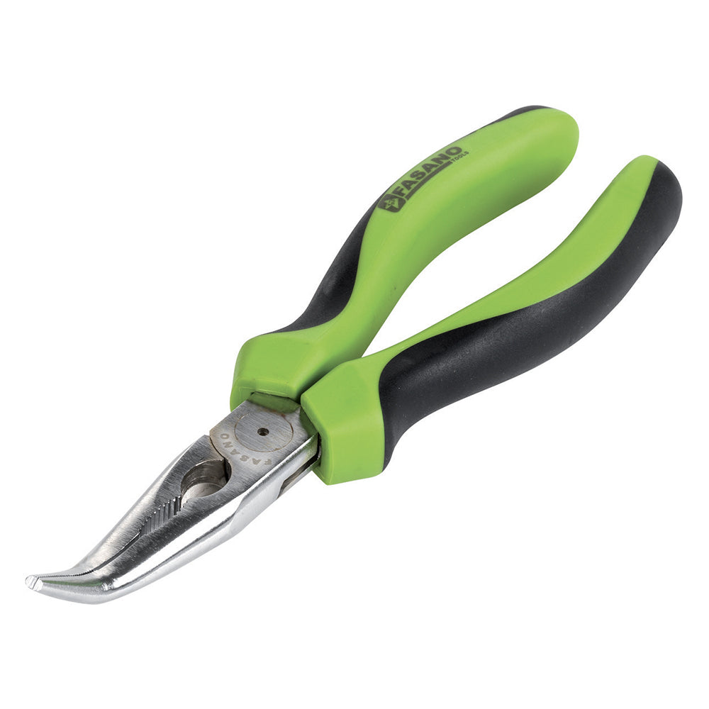 Pinze a becchi mezzotondi curvi, con sistema di apertura Soft-Run e manici in Bi-materiale | FG 60SR/160