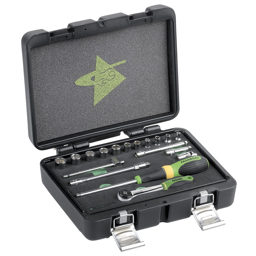 FG 624/S18 SET CHIAVI A BUSSOLA ESAGONALE - 1/4"